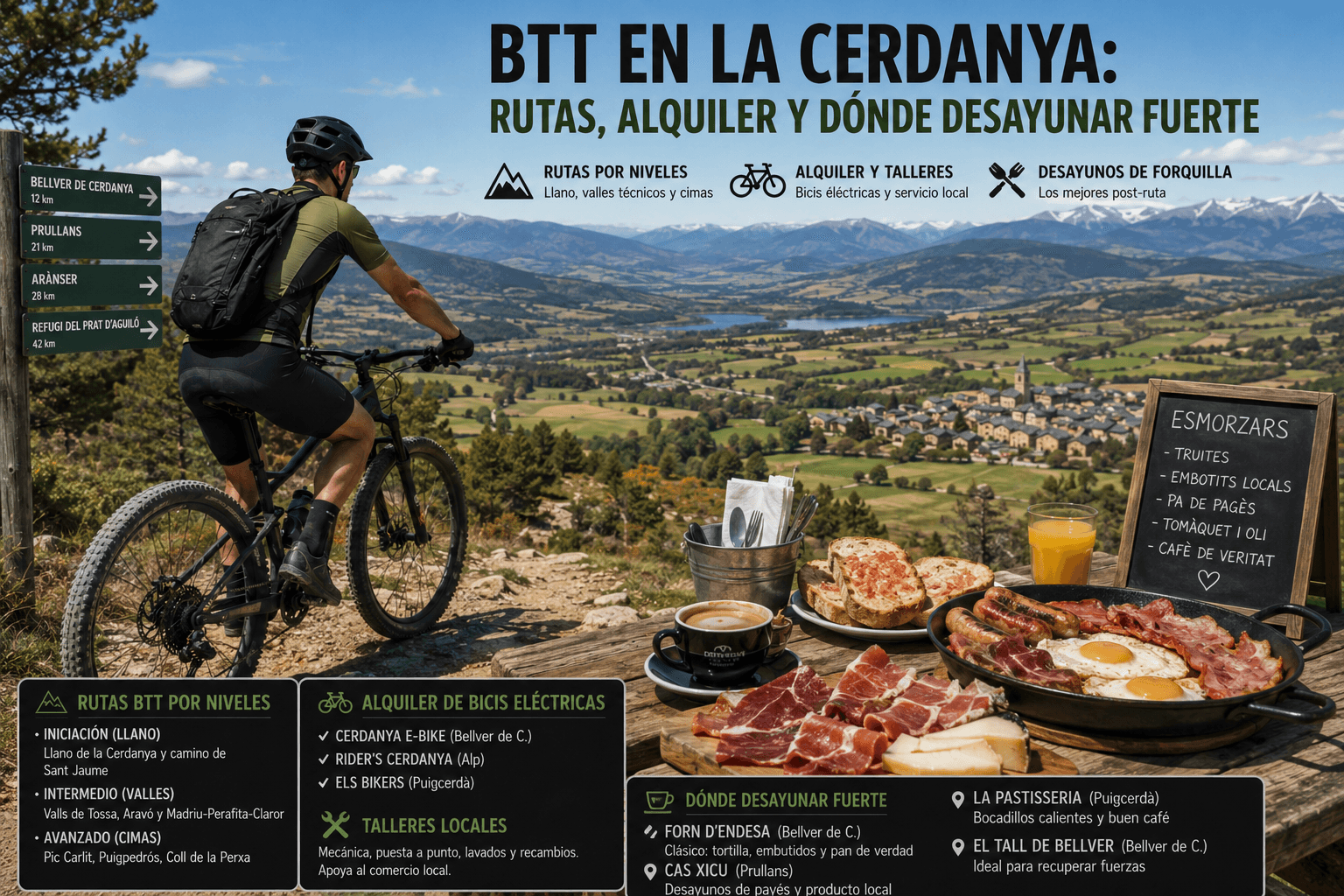BTT en la Cerdanya: rutas, alquiler y dónde desayunar fuerte